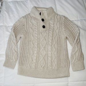 Baby Gap chunky cable knit beige sweater 3T